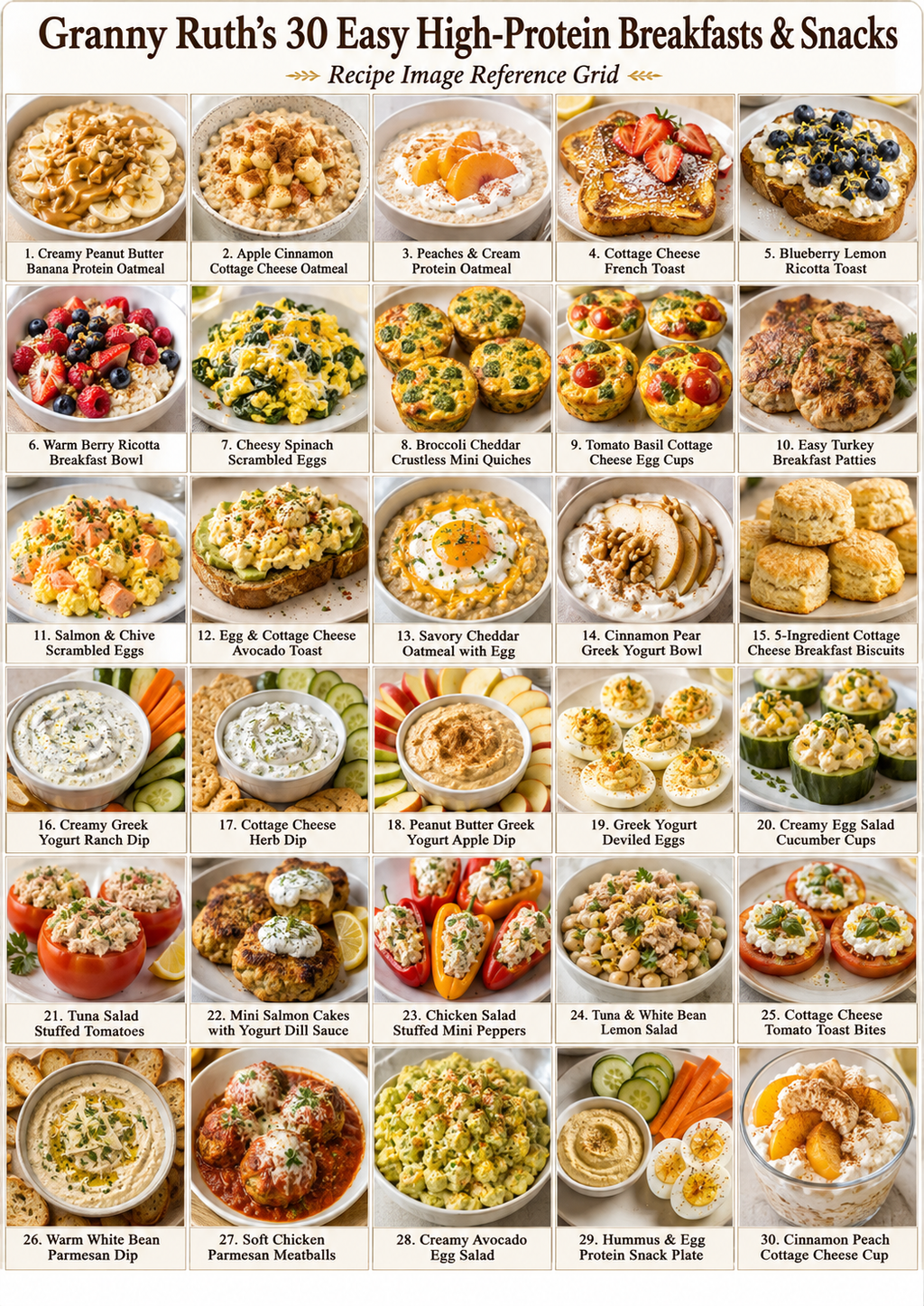 Granny Ruth's 30 Easy High-Protein Breakfasts & Snacks